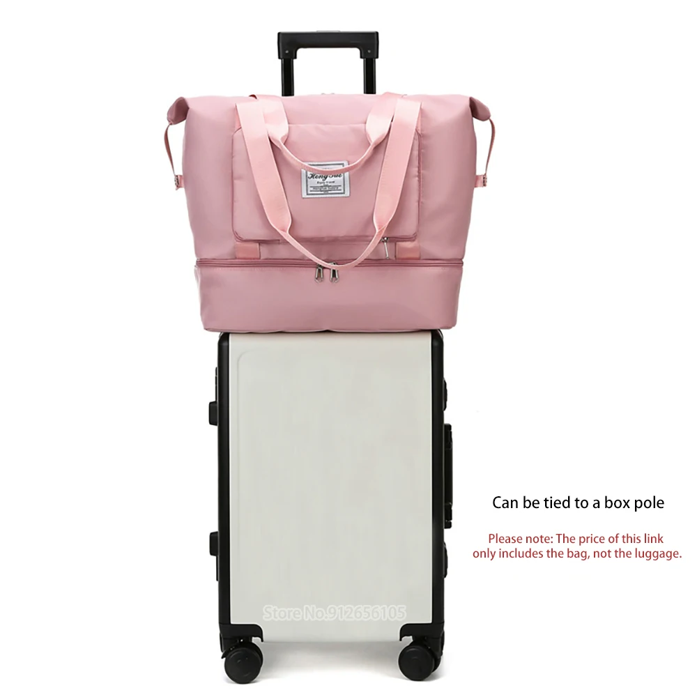 2022 Trend Female Folding Travel Bags with shoe space Waterproof Tote Luggage Bag for Women Multifunctional Handbag