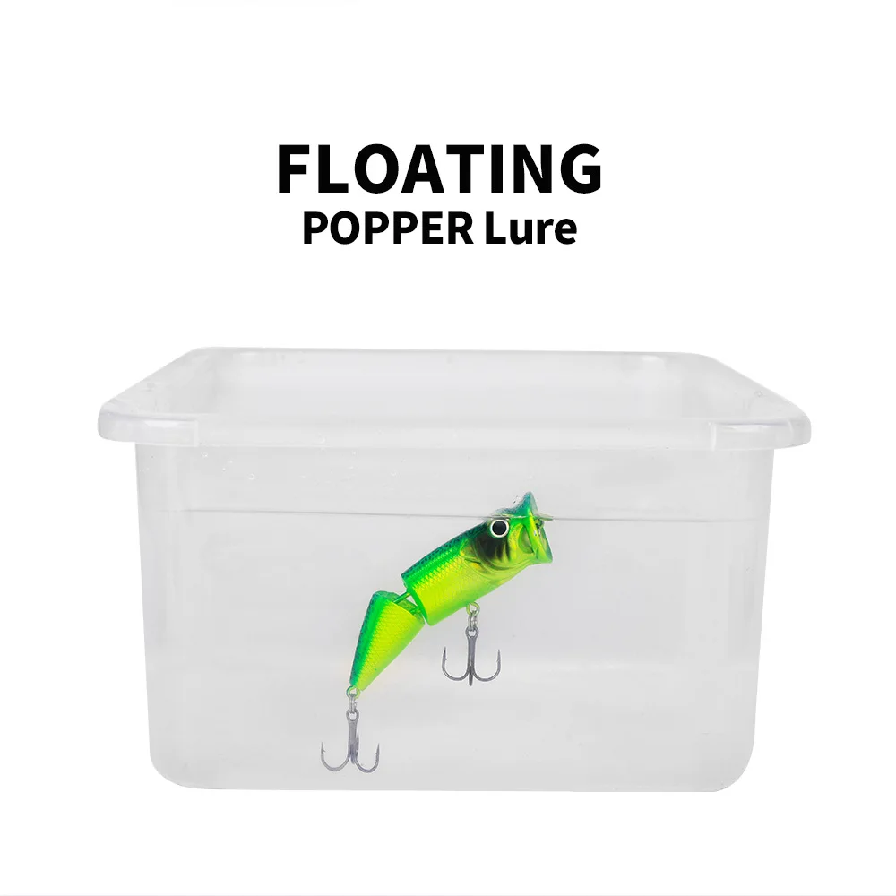 Про BEROS Поверхностный Crankbait Воблеры 8см 11г Рыболовные приманки Minnow Многосекционные действующие наживки горячей модели Crankbaits Bait Popper on.