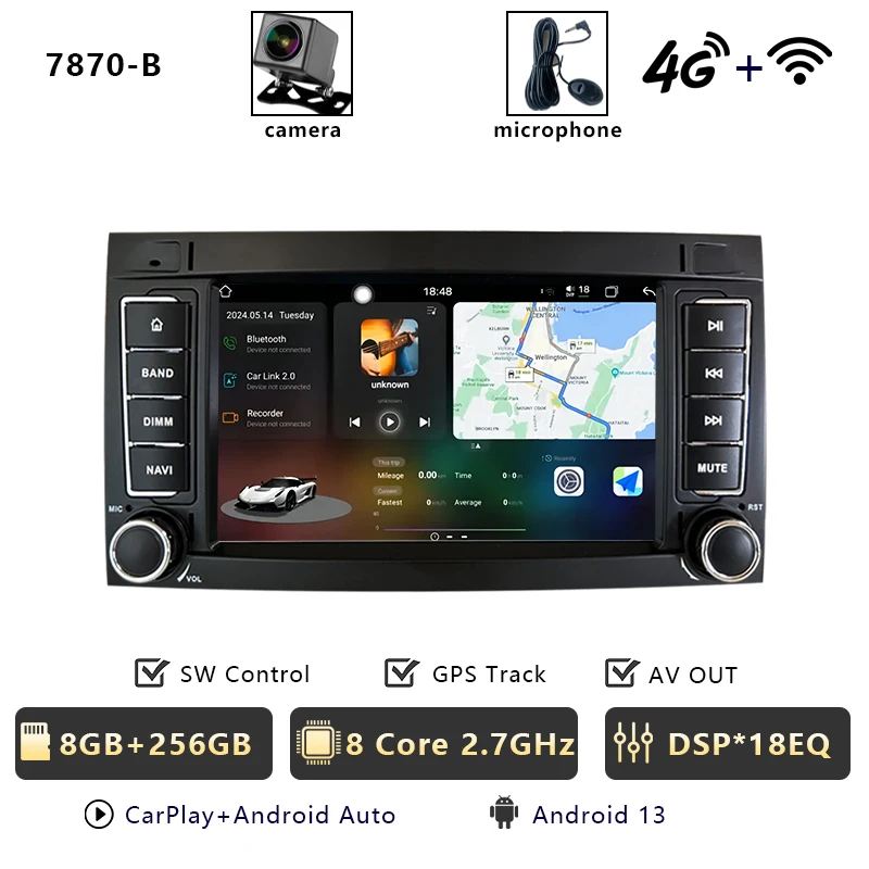 

Автомагнитола CHSTEK Carplay, Android 13, для Volkswagen T5 Multivan VW Touareg 1 7L, мультимедийная навигация, Bluetooth, Wi-Fi, 4G, стерео