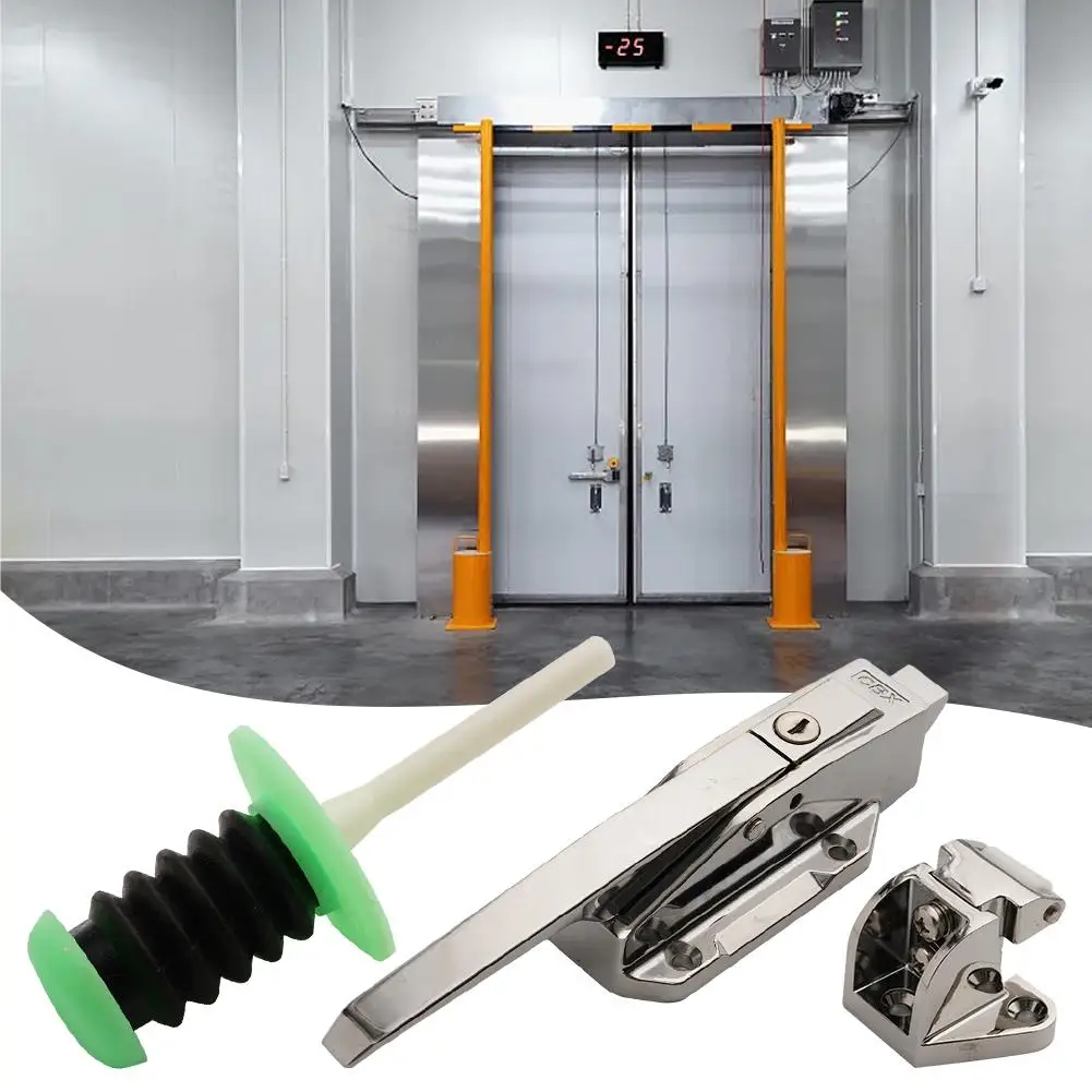 

Дверная ручка для холодильника, цинковый сплав, механический промышленный дверной замок, оборудование для хранения, духовка, дверная ручка для холодной воды, замок X0G7