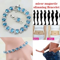 weight loss bracelet magnet anklet colorful stone magnetic therapy bracelet anklet weight loss product slimming ring health care