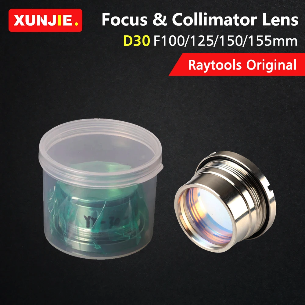 

Raytools Original Focus Collimating Lens D30F100/125/150/155/200mm 120AG0800A For Raytools Fiber Laser Cutting Head BM111 BM110