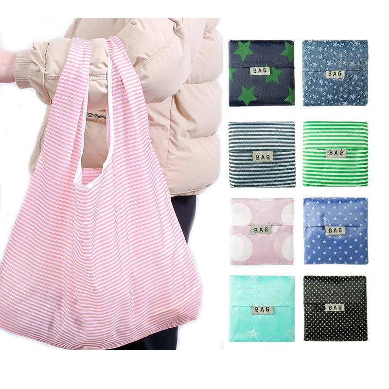 

1Pcs Lady Foldable Recycle Shopping Bag Reusable Shopping Tote Storage Bag Portable Shopper Fruit Vegetable Grocery Bags