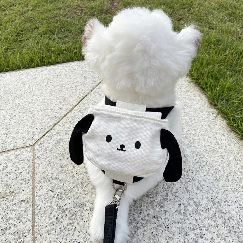 

Dog Backpack For Dogs Puppy Cat Bag With Harness Collar Harness With Leash Set Pet Cute Bags For Dog Pet Outdoor Travel