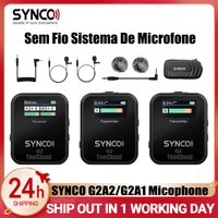 synco g2a2 g2a1 g2 a1 a2 wireless lavalier microphone microfone system for iphone type c smartphone camera realtime monitoring