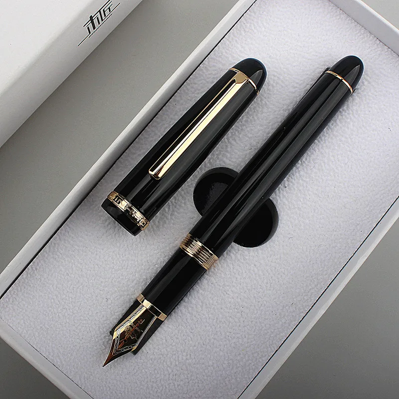 

Jinhao X350 Fountain Pen Copper Barrel Gold Clip Iraurita Fine / Medium Nib for Writing Signature Office School A7326