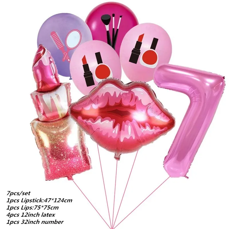 

1 комплект губной помады для свадебного душа, фольгированные латексные шары, поцелуй меня, рот, свадебные гелиевые шары, украшения для спа-вечеринки, игрушки Air Globo для взрослых
