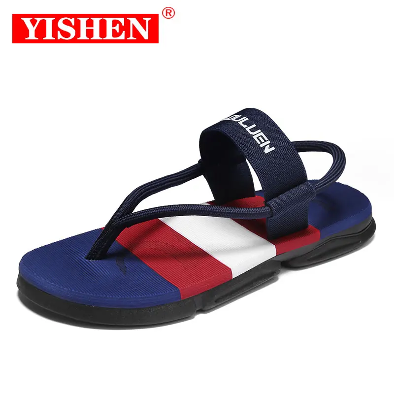 

YISHEN Men Sandals Flip-flop Arch Support Slippers For Men Sports Beach Sandals Open Toe Sandales Pour Hommes Casual shoe