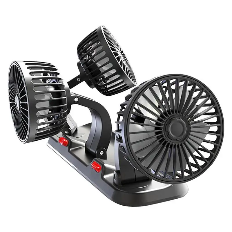 3 Head Car Cooling Fan With Parking Number Plate USB /12V/24