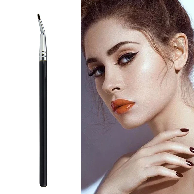 

Professional Black Eyebrow Flat Angled Brush Makeup Tool Portable Wooden Detail Eyeliner Eyeshadow Eye Brow Brush Women Cosmetic