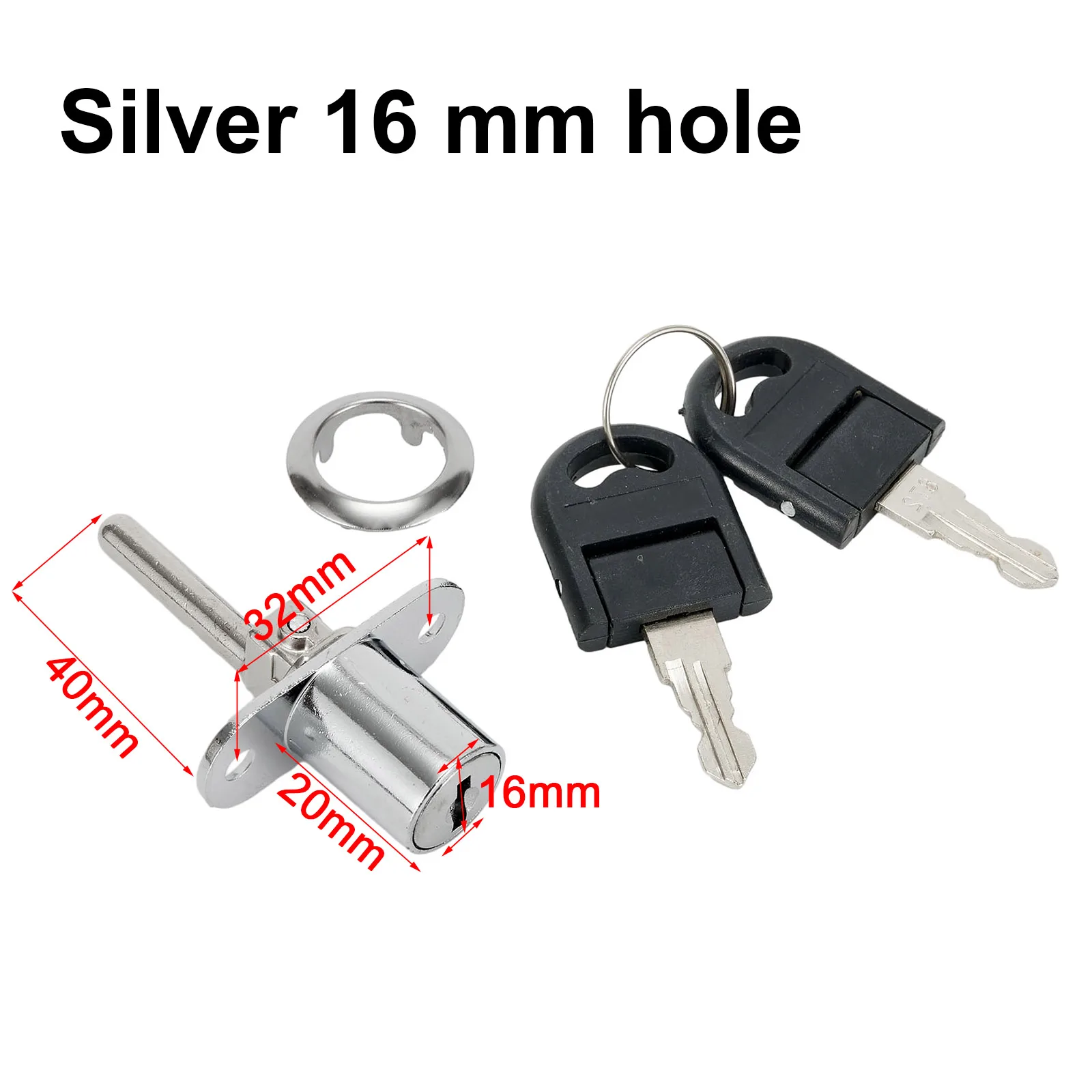 

Замок дверной, 16/19 мм, с 2 ключами