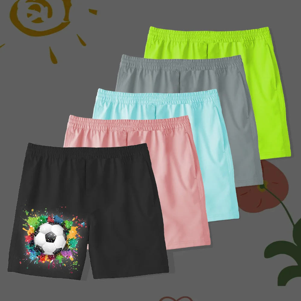 Красочные детские пляжные шорты: спортивные шорты унисекс из полиэстера с