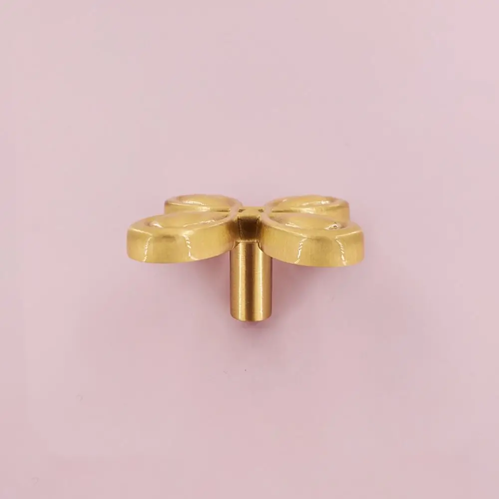 Латунные дверные ручки медное уплотнение глазурь в форме цветка выдвижной ящик