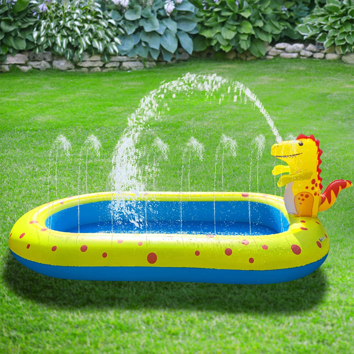 

Dinosaur Sprinkler Pad for Kids Play Cooling Mat 170CM Swimming Pool Inflatable Water Spray Pad Mat Kids Bathtub