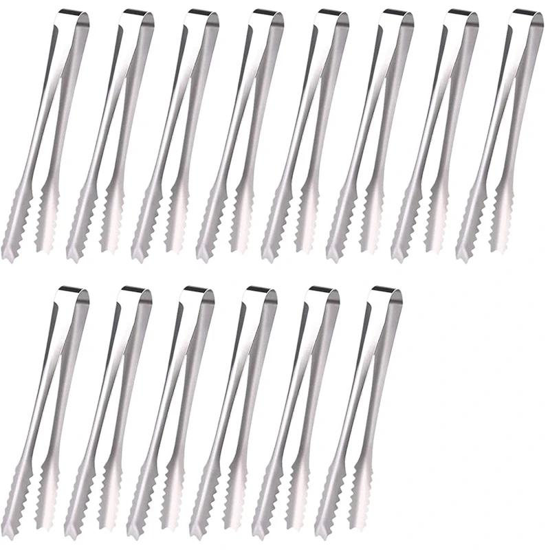 

Ice Sugar Tongs, Serving Tongs Silver Small Tongs For Food Sweets Bread Cake Ice Bucket Kitchen Bar Party