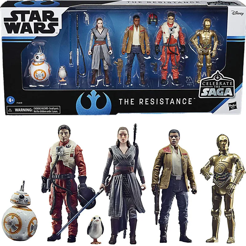 

3.75-Inch-Scale 6-Pack Star Wars Rey C-3po BB-8 Celebrate The Saga Toys The Resistance Figure Set Collectible Action Figure
