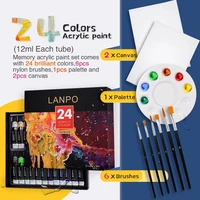 1224 colors profession acrylic paints 12ml artist drawing painting pigment hand painted wall paint art supplies for artist