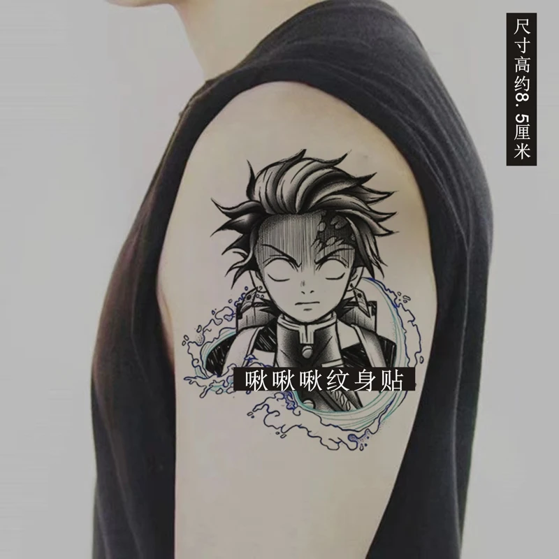 

Anime Temporory Tattoo Demon Slayer Kimetsu no Yaiba Kamado Tanjirou Sticker Cosplay Prop