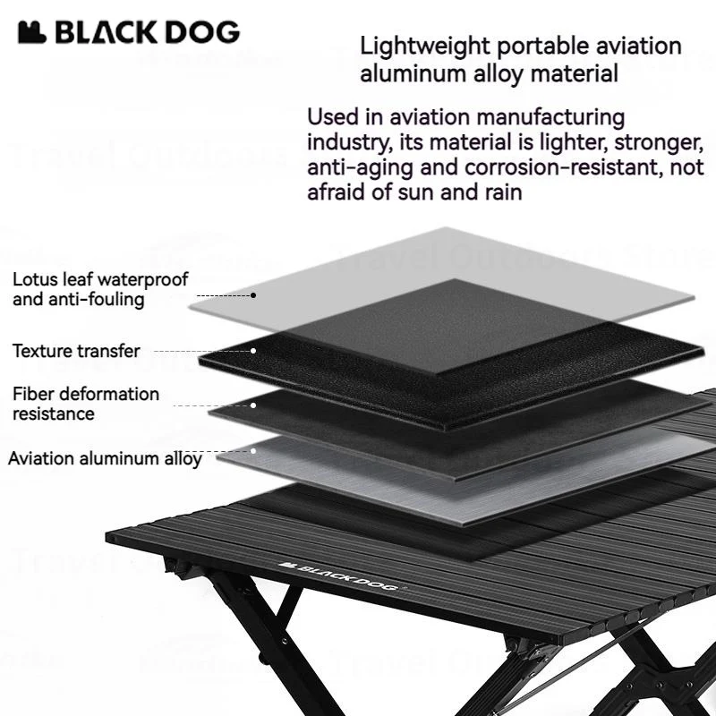 Naturehike BLACKDOG Camping Egg Roll Стол 6 3 кг Открытый складной обеденный стол для пикника