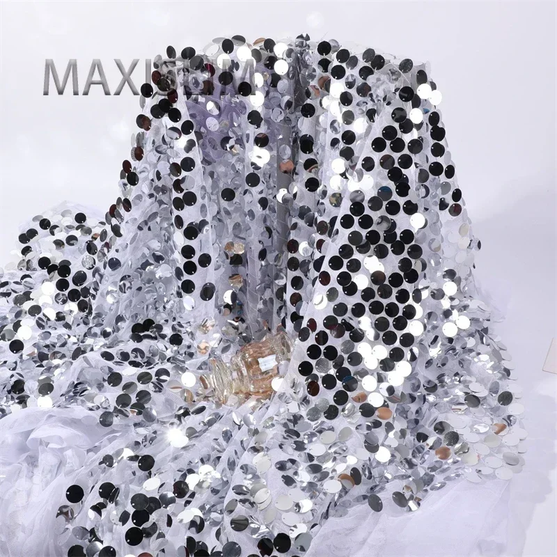 Классическая сетчатая вышивка 18 мм ткань с блестками для съемки фоновая скатерть