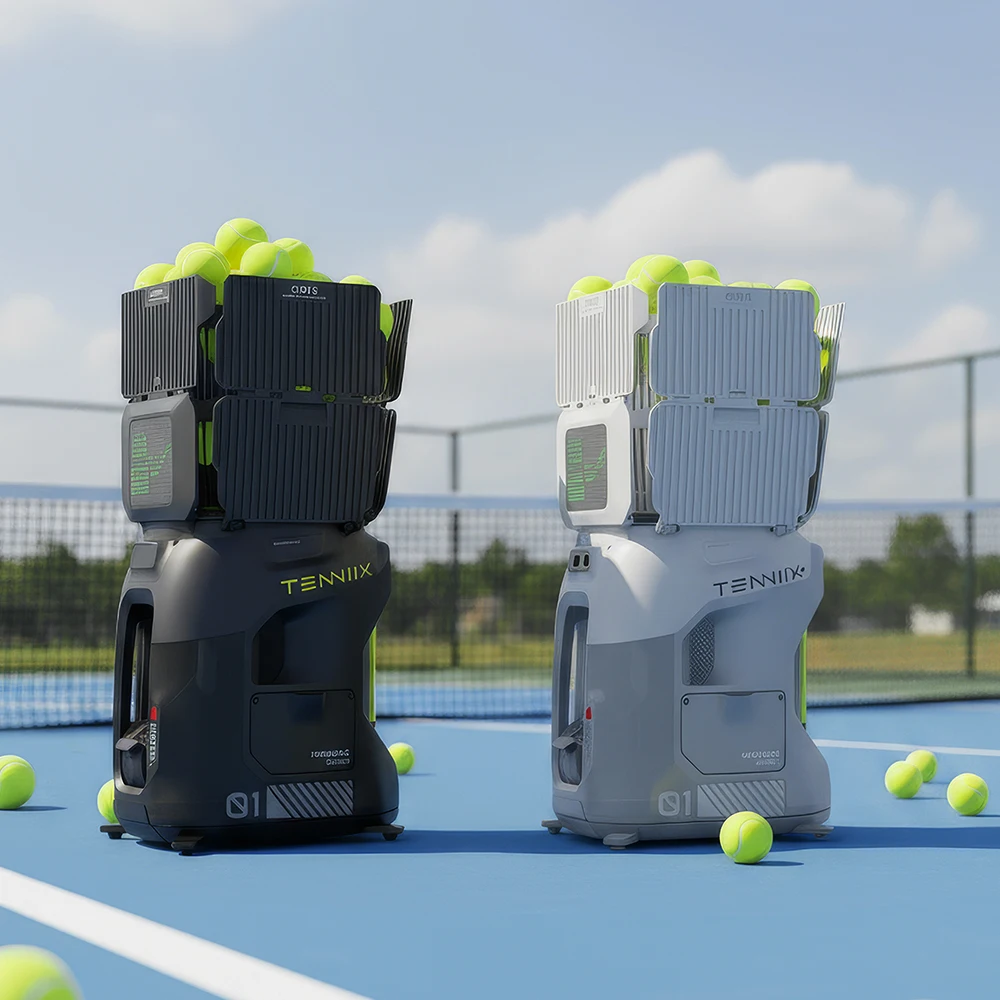 Фото Новинка: Теннисный тренажер Tenniix с ИИ-коучем, голосовым управлением и дистанционным управлением через приложение, скорость 120 км/ч, машина для тренировки теннисной подачи №1