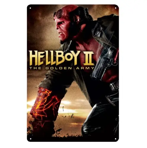 1 шт. металлический плакат из фильма Хеллбой 2 жестяная вывеска 20x30 см