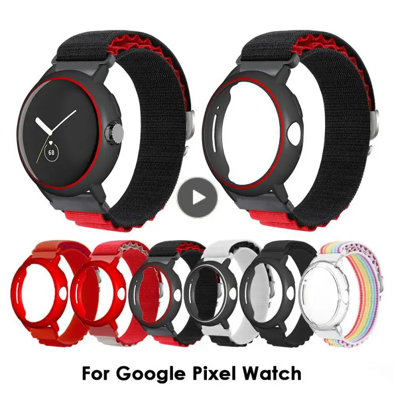 

Protector Shell Case 2 In1 Watch Bracelet Soft Silicone Replacement Watch Strap Clear Case For Google Pixel Watch Band Pixel