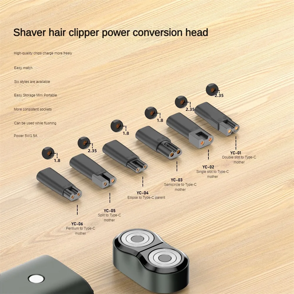 

Suitable For Electric Hair Clippers Conversion Plug For Shaver Hair Clipper Convenient Replacement Charger Usb Adapter Compact