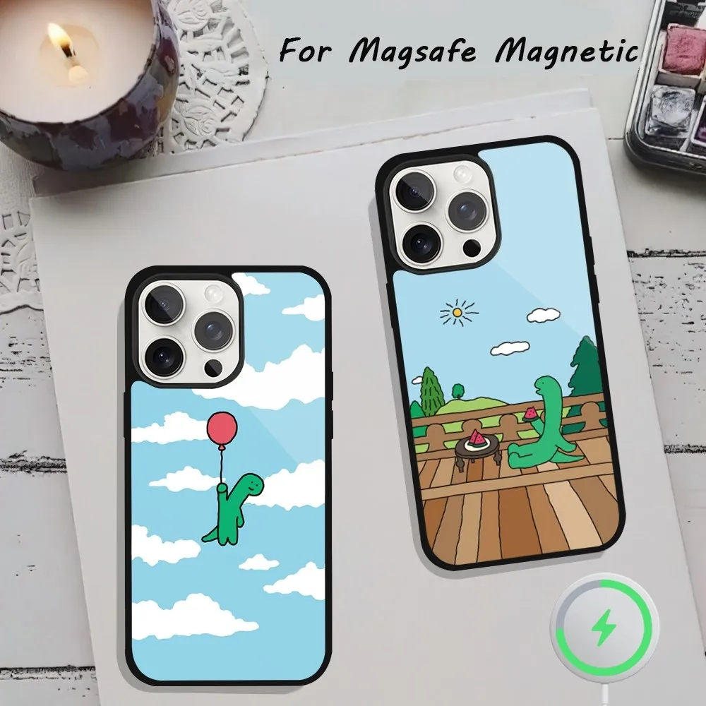 Милый Чехол Для Телефона J-Joguman Studios iPhone 15/14/13/12/11 Pro Plus Max Magsafe — Совместимость С