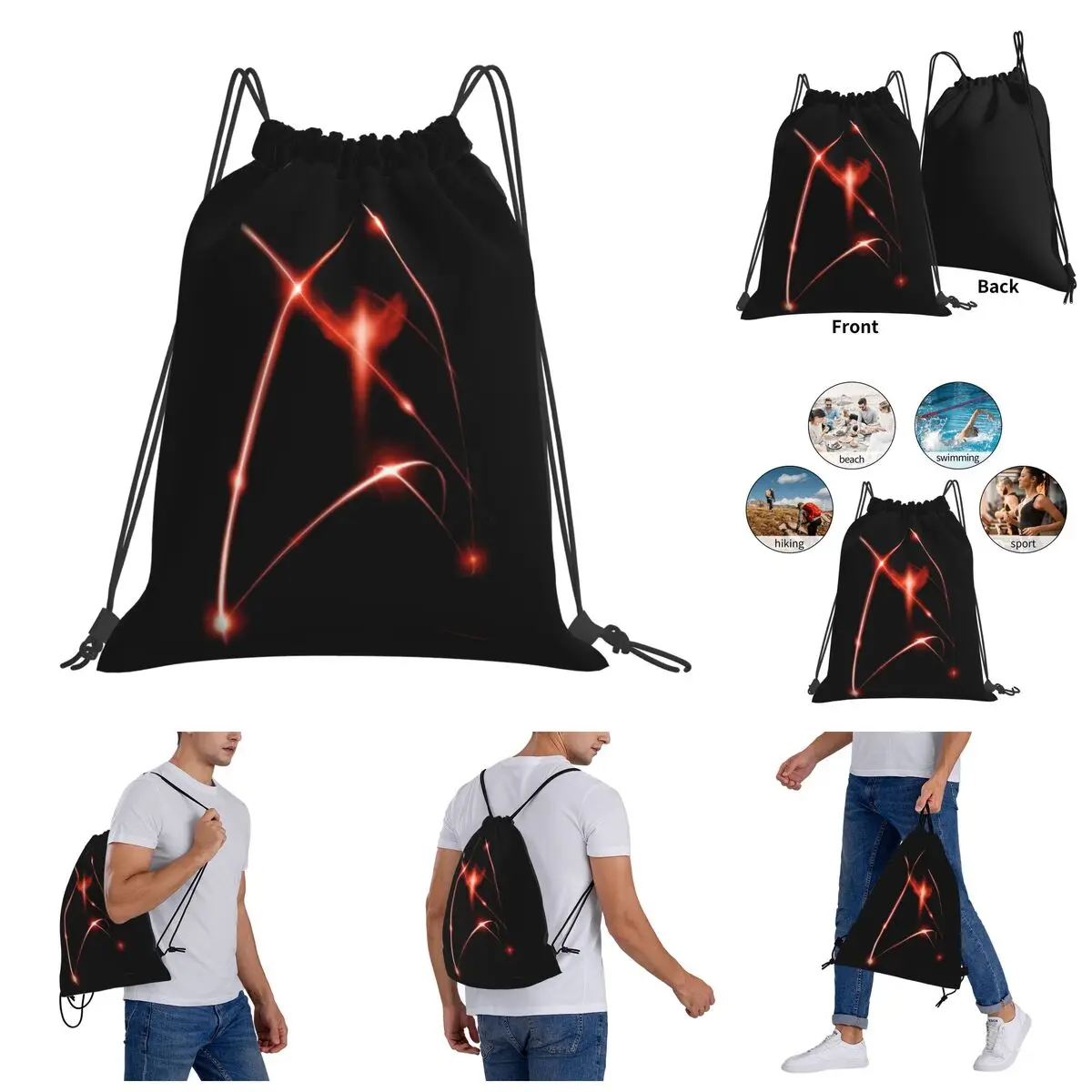 

Trek And The Stars Discovery Season 2 Premier Drawstring Bags Gym Bag Top Quality Backpack Funny Novelty Field pack
