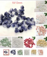 fashion crystal mixed color 1012mm flower shape diy loose glass beads fit for handmade accessories 20 pieces y12573