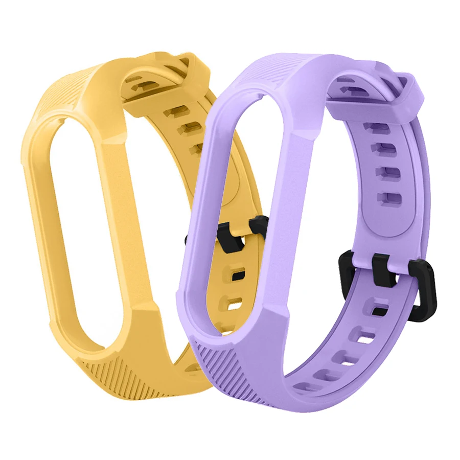 Soft Silicone Strap for Xiaomi MiBand 4 5 6 7 Bracelet Colorful Sport Breathable Strap for Miband 3 4 Replacement Wristband Belt
