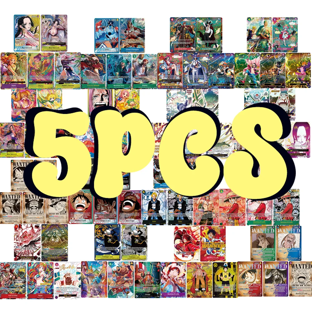 Фото Набор из 5 коллекционных карточек в стиле One Piece: Ретро-плакаты с рисунком Wanted, рельефные/текстурированные/в стиле комиксов, случайный выбор №1
