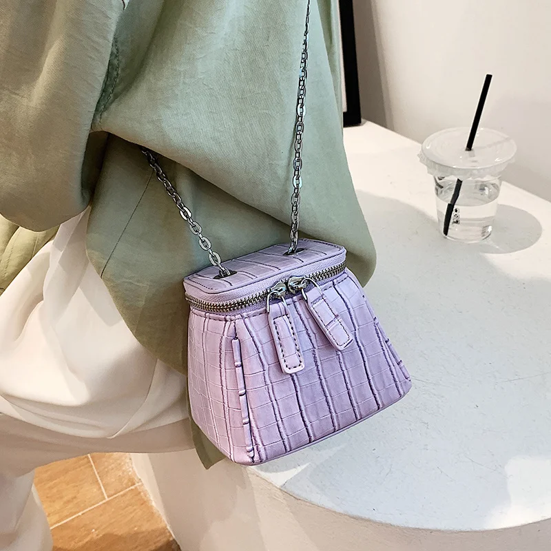 

Luxury Mini Stone Pattern Box PU Leather Sling Crossbody Bag for Women 2023 Summer Cute Phone Tiny Shoulder Handbag Tote