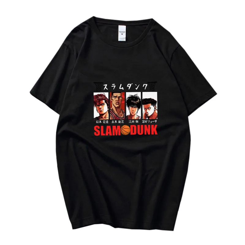

Japanese Anime Slam Dunk Shohoku Basket Ball Team T Shirt Sakuragi Hanamichi T Shirts Oversized Kawaii Man Woman Short Sleeve