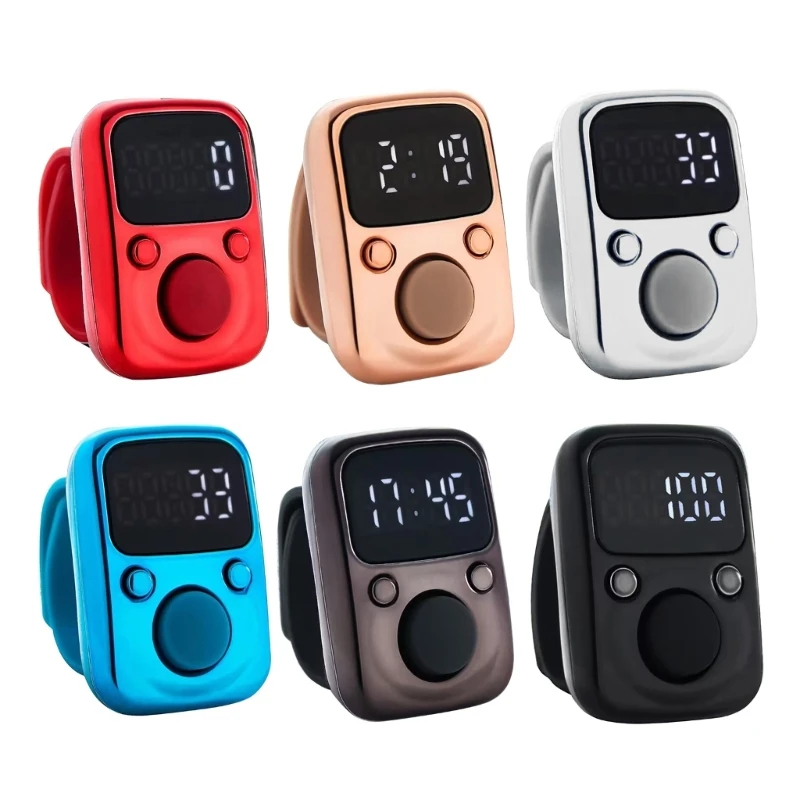 

Digital LED Finger Ring Hand Tally Counter Prayer Rechargeable Counters Clicker Dropship