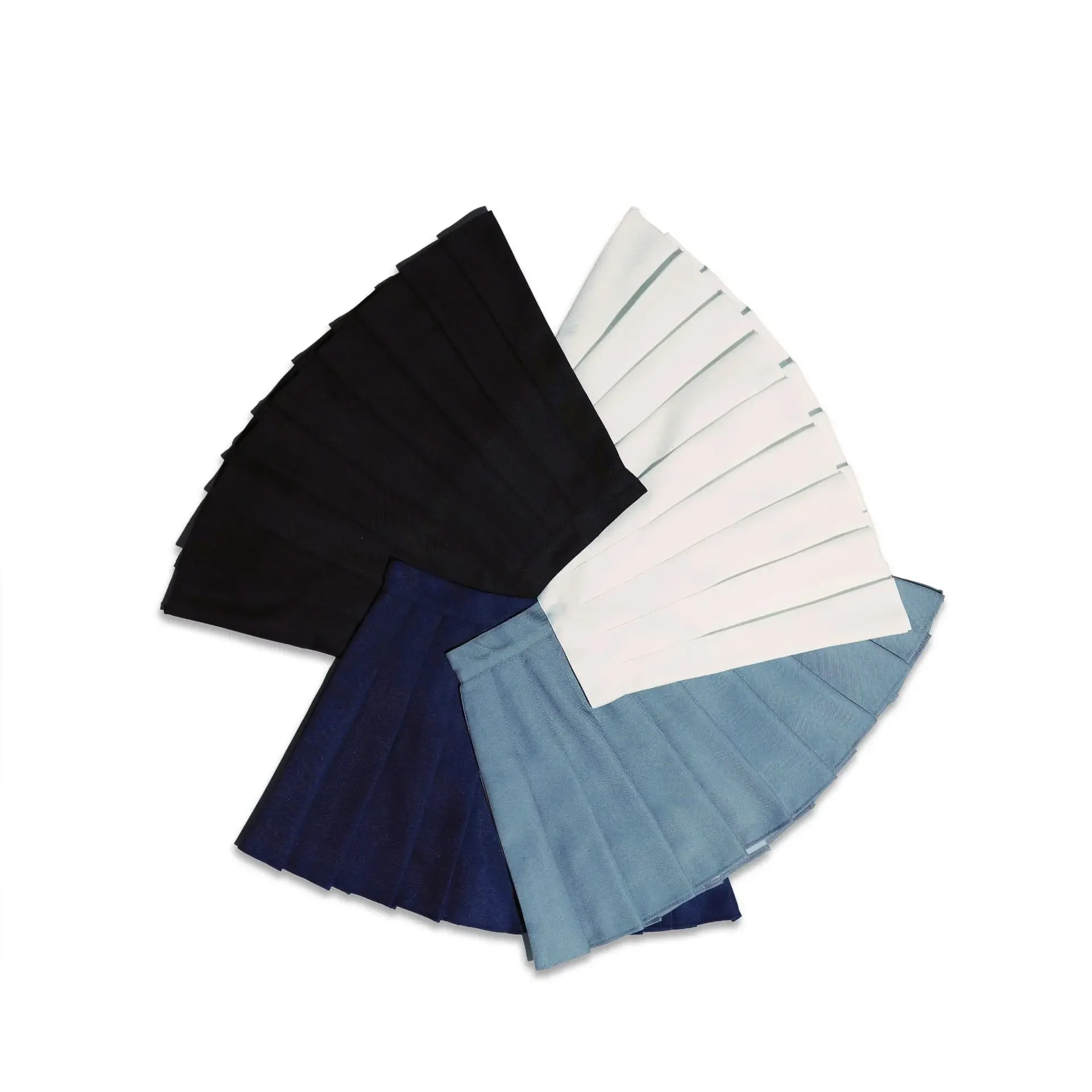 Женская юбка с высокой талией черная плиссированная бейсбольная большого