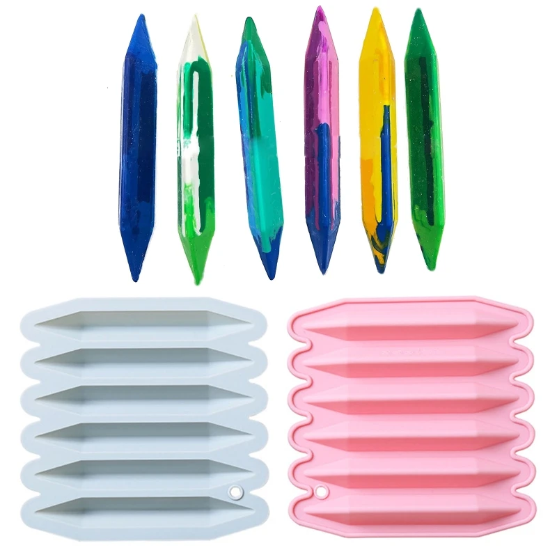 

Baby Teething Stick Silicone Mold Crayon Epoxy Resin Casting Mold Pencil Pen Mold Reusable DIY for Adult Kid Handicraft