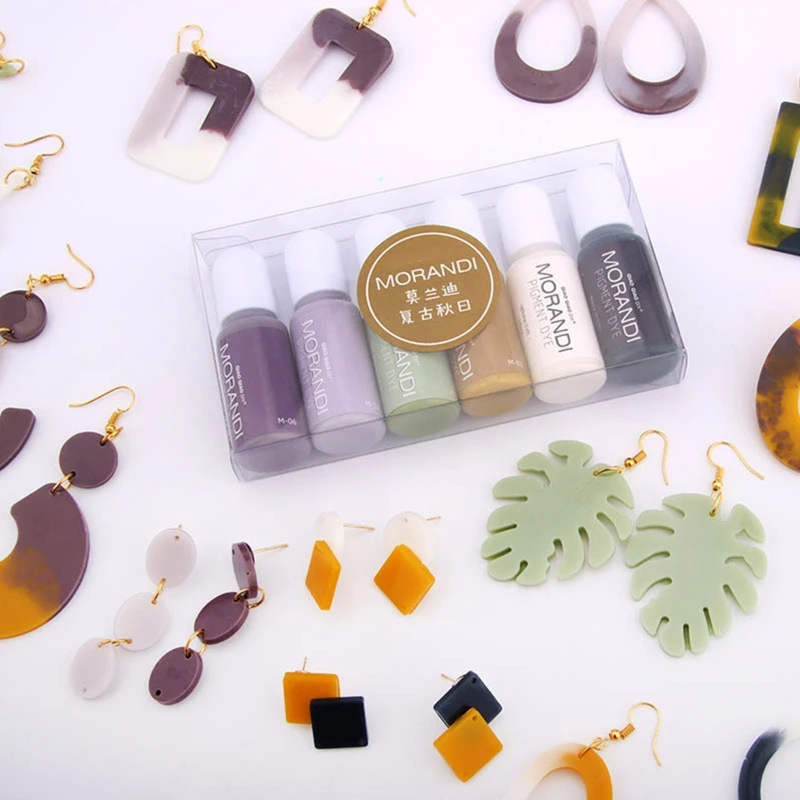 6 цветов в наборе цвет сделай сам эпоксидный пигмент искусственная смола жидкий