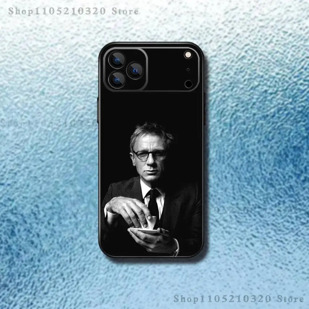 Фото Чехол для телефона D-Daniel C-Craig с актером для iPhone 17,16,15,14,13,12,11,Pro,Max,Plus,E,SE4,Air,Mini Black Soft Funda №3