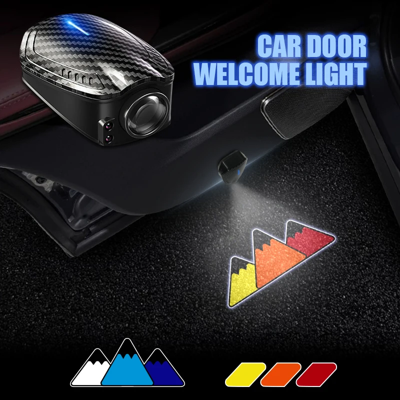 2 шт. для Toyota Tacoma 4 runner Tundra Tri-color 3 Logo Universal Wireless Car Door Charge Led Projector Lights Welcome