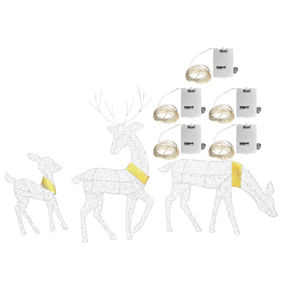 APWIKOGER Искусственный олень Рождественские украшения Набор из 3 больших