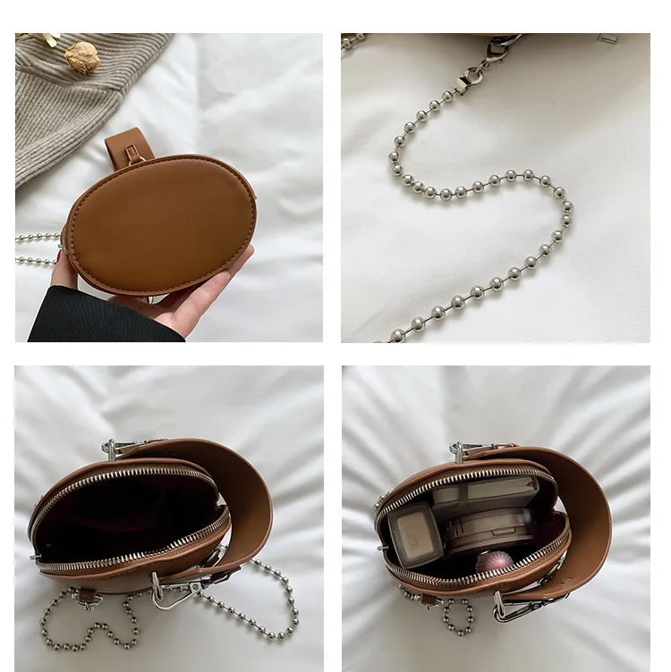 2022 New Mini Shell Bag Women's Bag Small Popular Design Fashion Portable Chain Popular One Shoulder Crossbody Bag