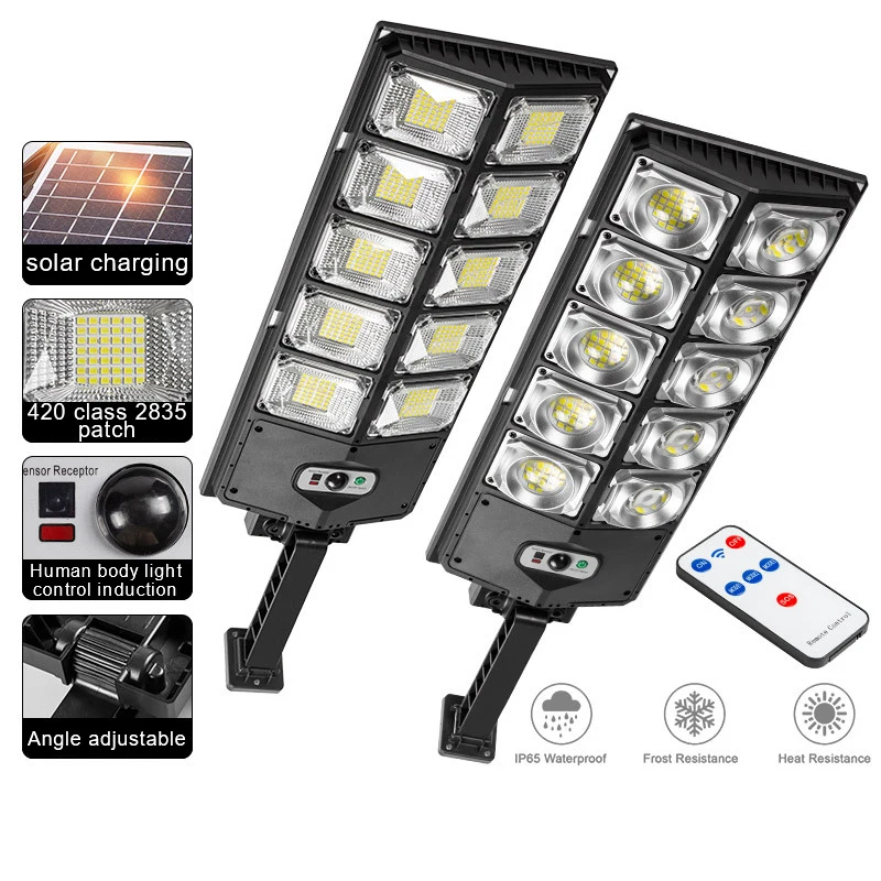 

Newest Super Bright Outdoor 9000 Lumens Solar LED Waterproof Light Motion Sensor Garden Light Sunlight Wall Street Yard Lamp