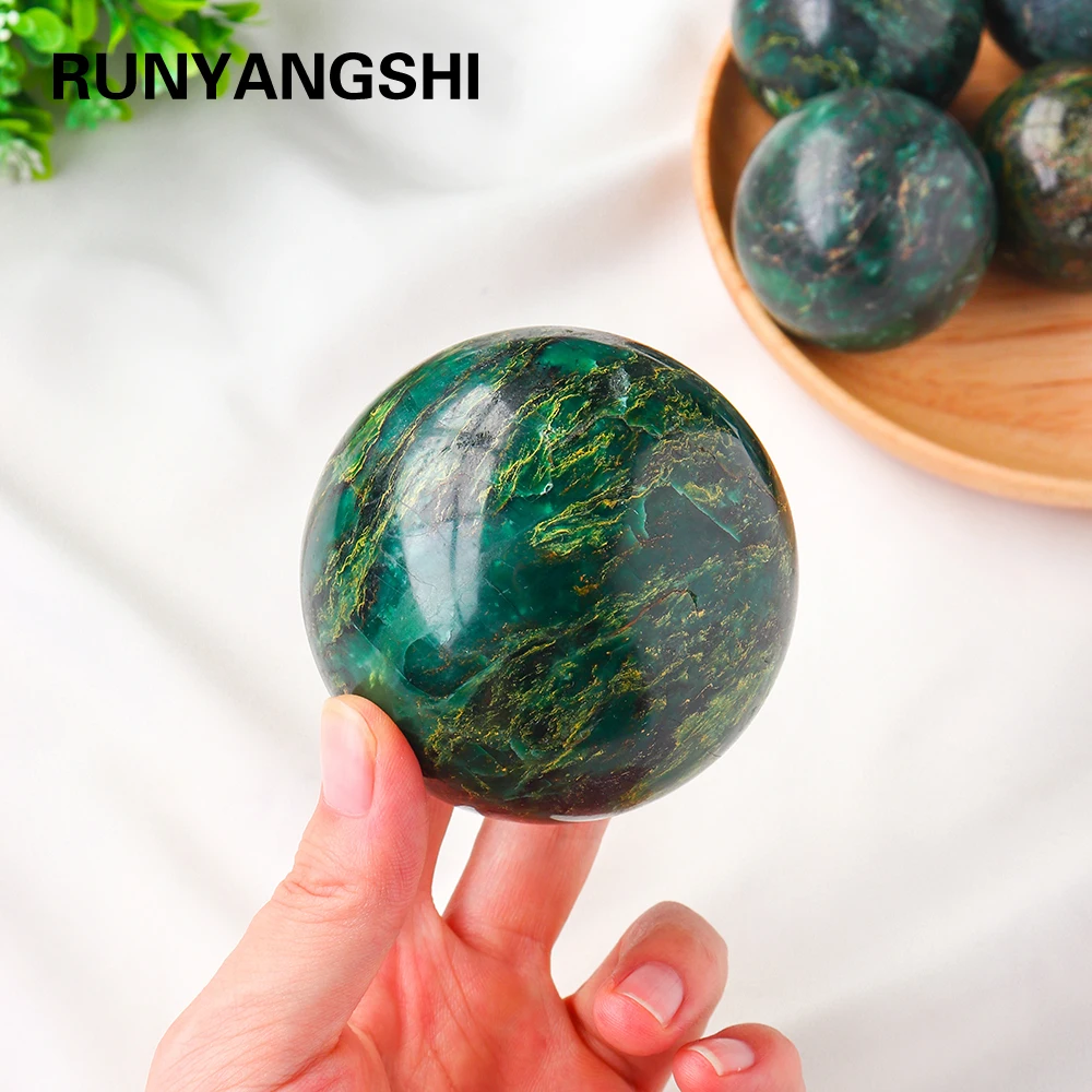 

Natural Emerald Quartz Crystals Sphere Healing Gemstone Ball Divination Collection Wedding Decor