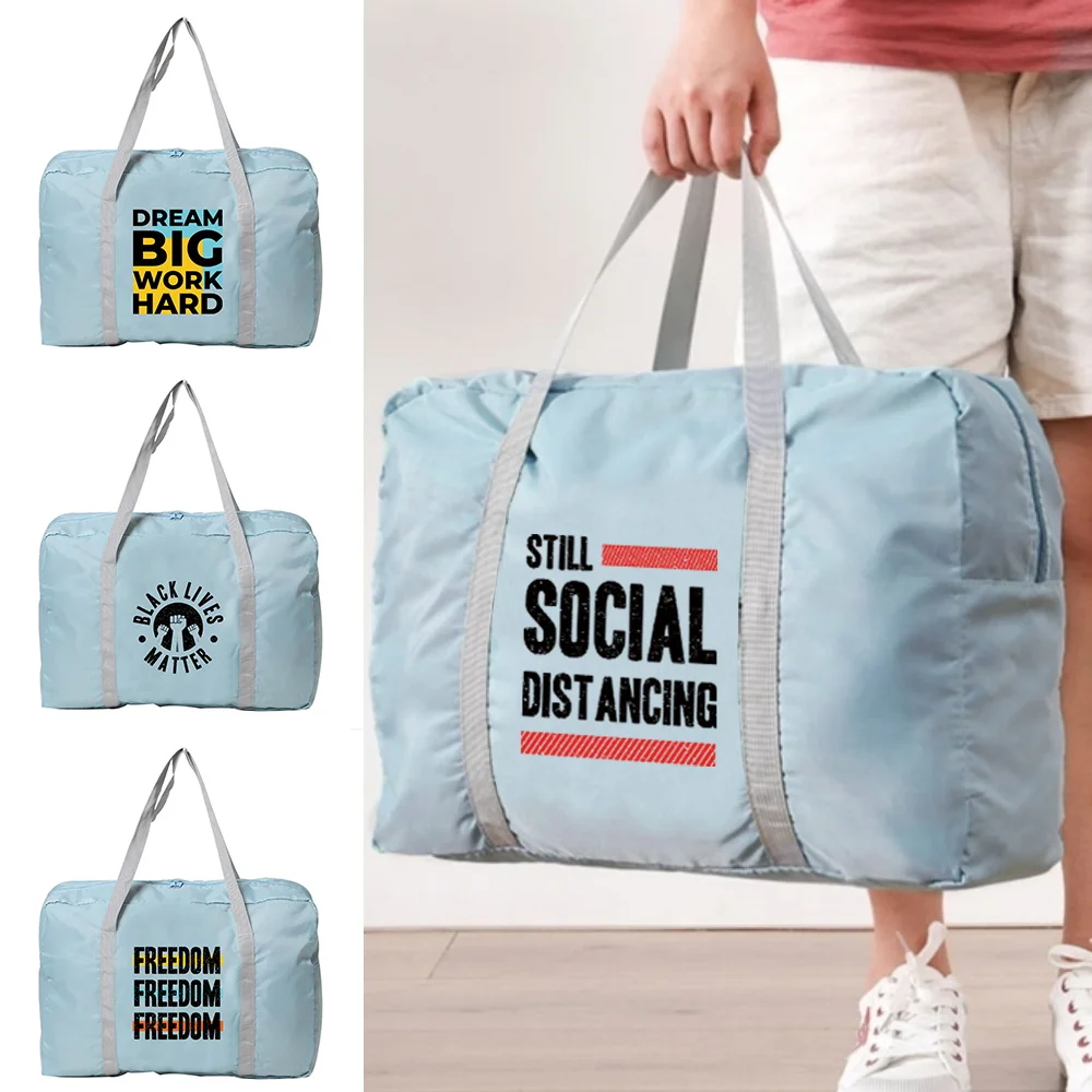 

Unisex Large Capacity Travel Bag Weekend Organizer Clothes Storage New Folding Nylon For Women Travel Bags Hand Luggage Tote