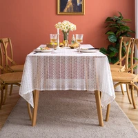 tablecloth french pastoral lace tablecloth brocade cotton hollowed out photo white corrugated tea table one