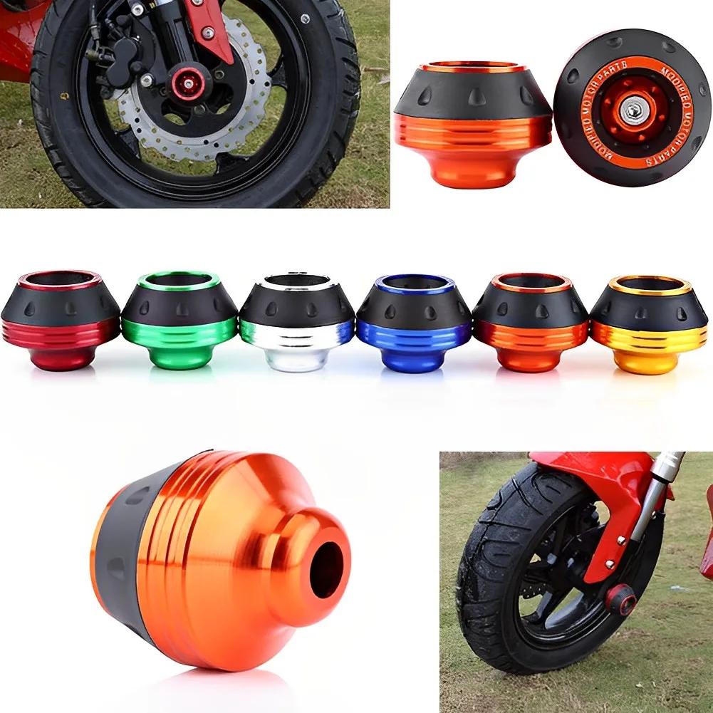 

Motorcycle Wheel Protector Crash Cups Colorful Motocross Protection Crash Pad Damping Cups Wheel Frame Slider Moto Accessories