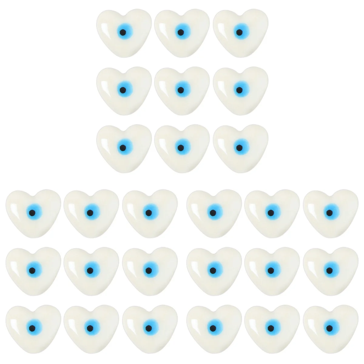 

30 Pcs Beaded Accessories Ceramic Beads Handmade Necklaces Love Evil Eye Jewelry Ceramics Loose Craft Earrings