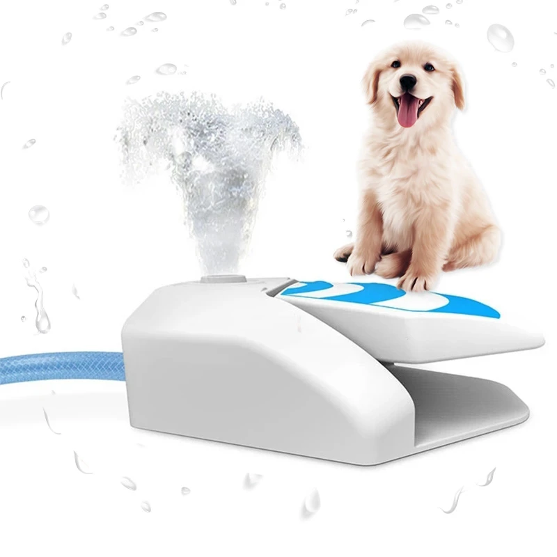 Automatic Pet Dog Water Fountain Outdoor Water Drinking Feeder Dispenser Bowl Cat Self-service Step-On Foot Pedal Drinking Toys